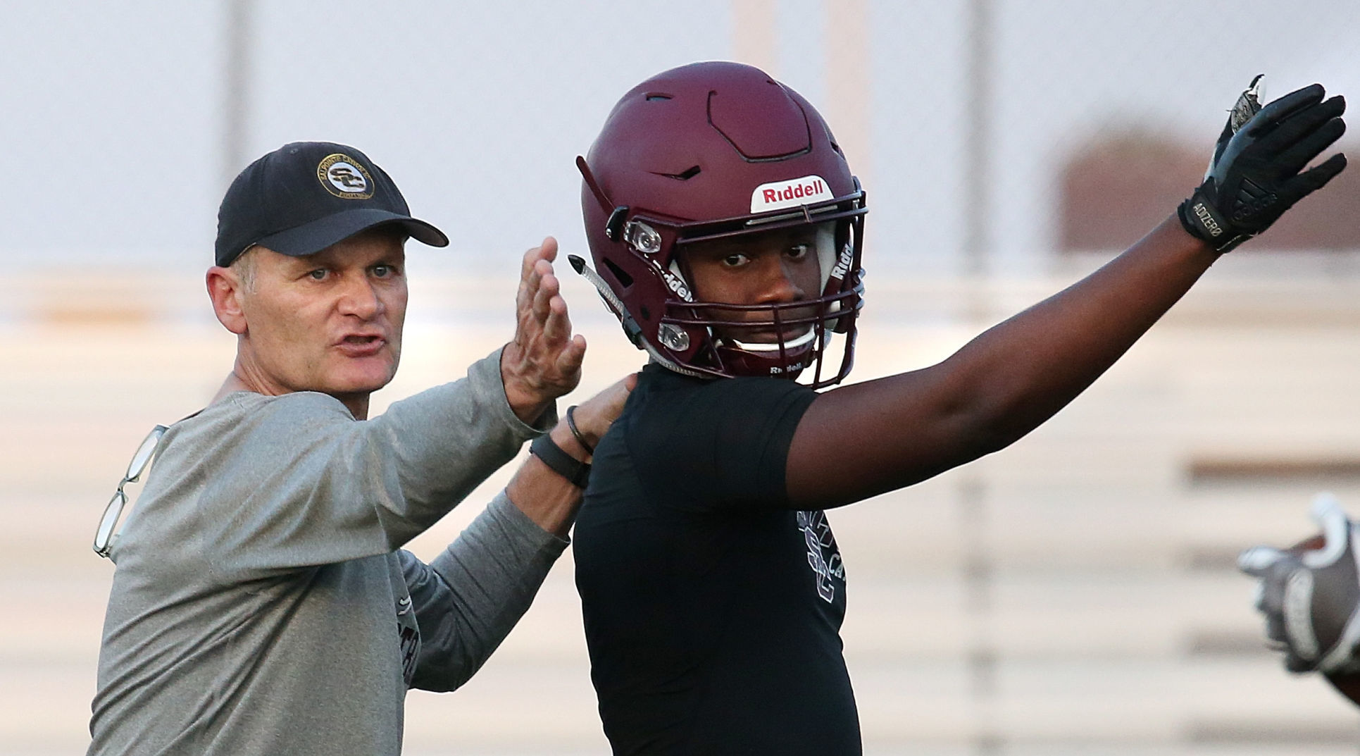Sapolinte HS football coach Dennis Bene